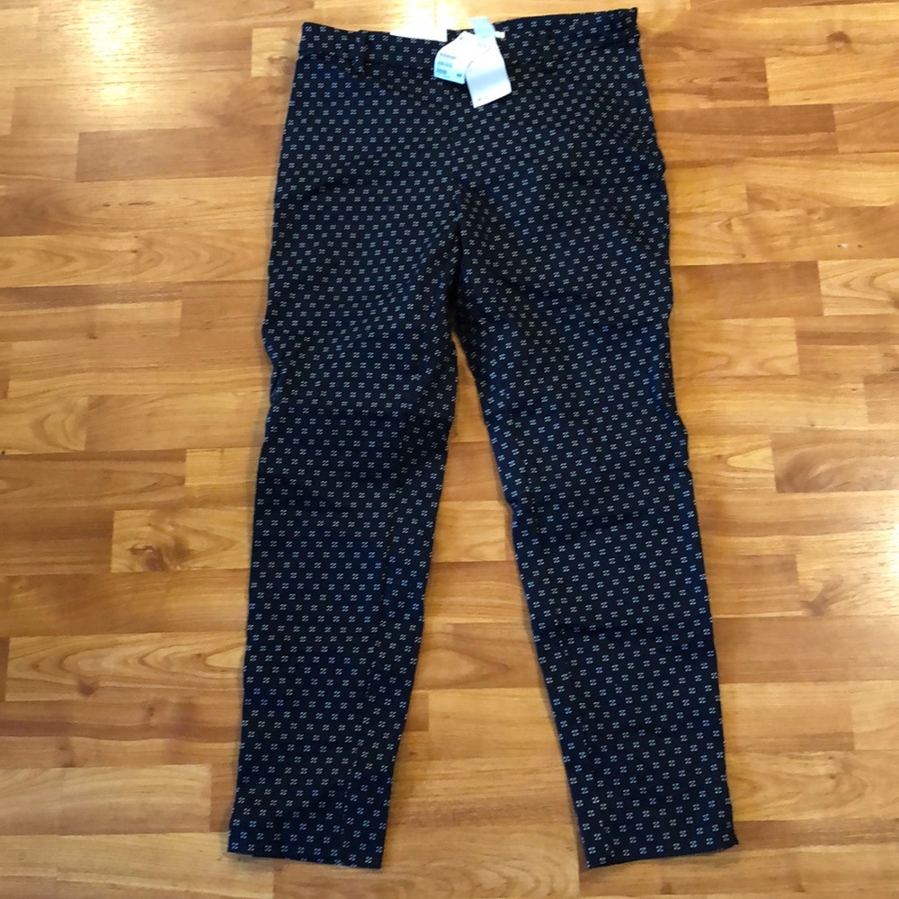 NWT H&M blue and white slacks size 8